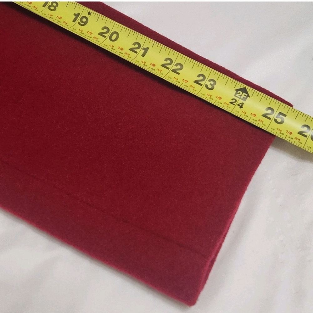 Calvin Klein Wool Blend Double Breasted Red Peacoat Coat Women's Size 14 Classic - Picture 8 of 12